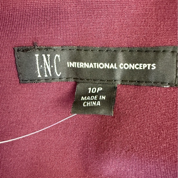 International Concepts / INC Women’s Faux Leather Panel Midi Dress SZ 10 Petite - Picture 17 of 17